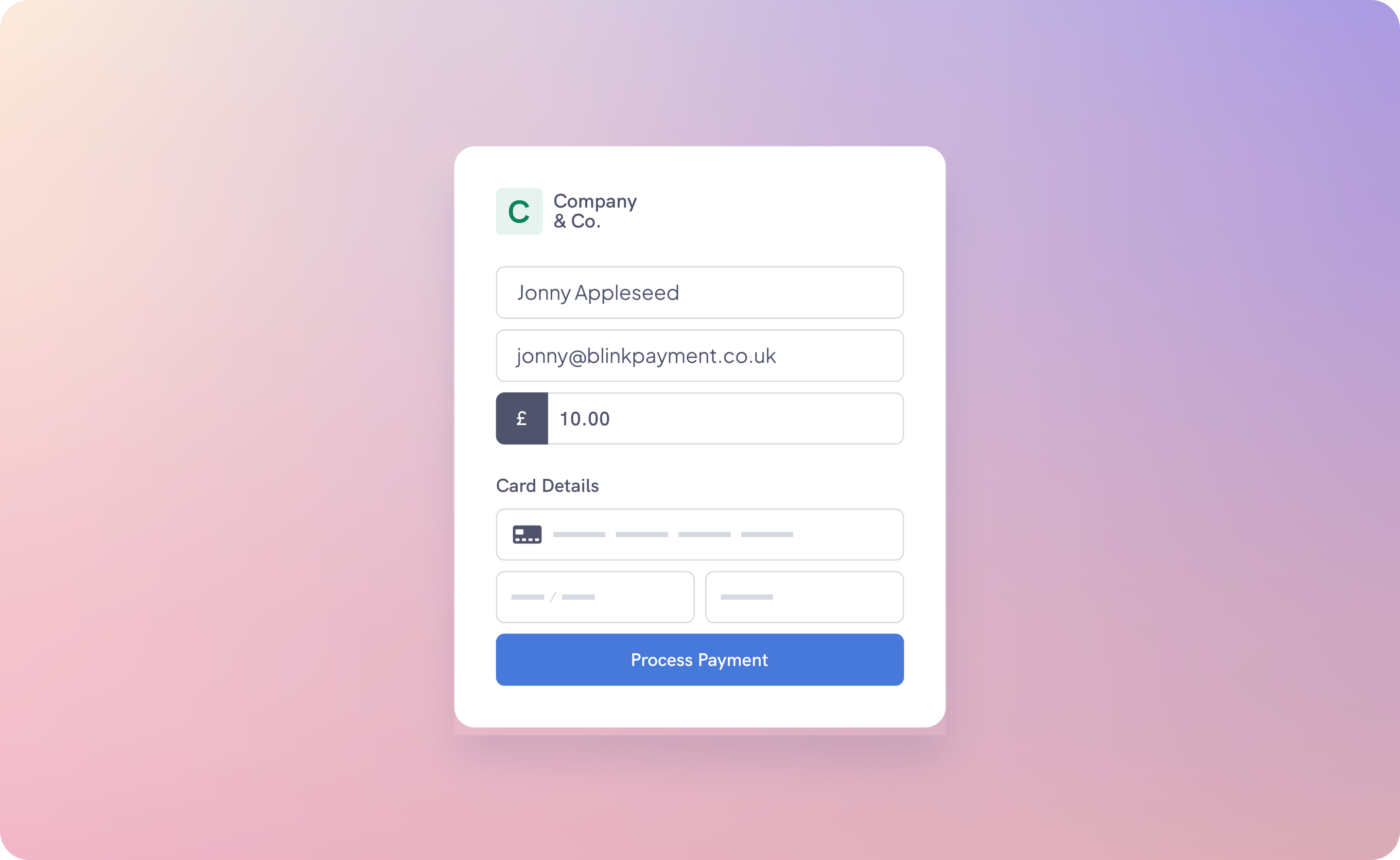 Payment page